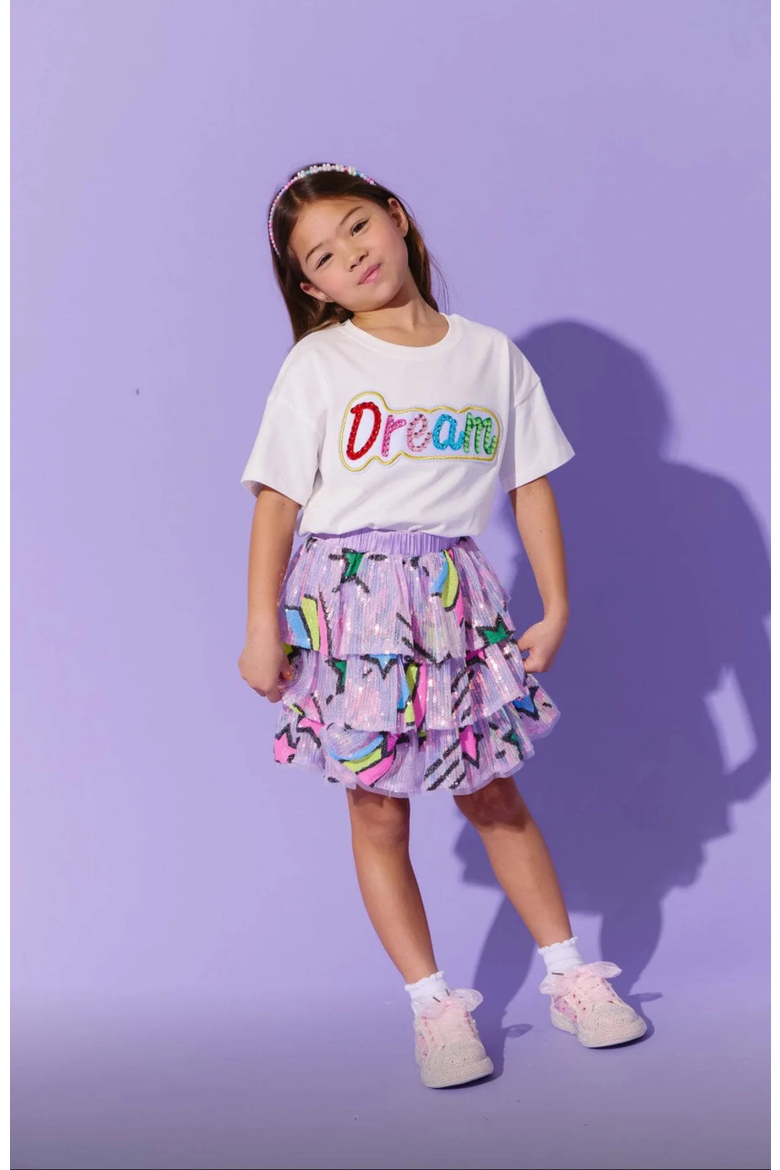Shooting Star Sequin Skirt, Alternate, color, Purple