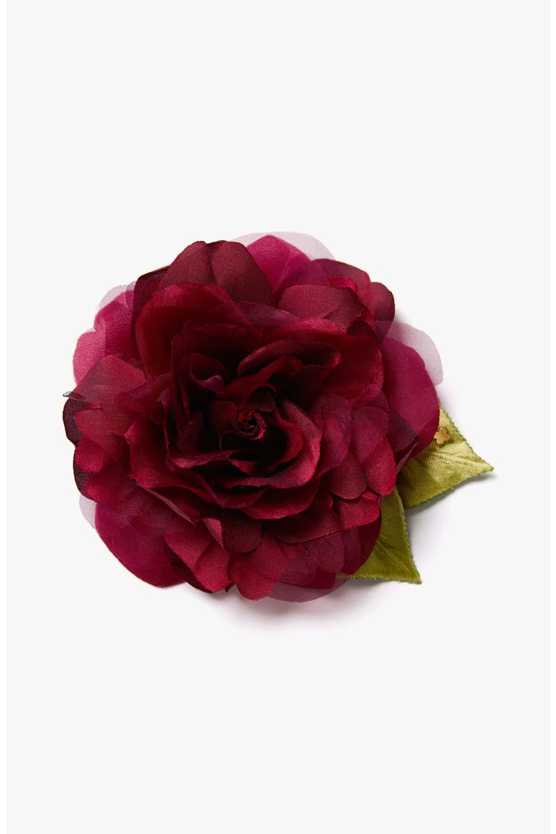 The Small Red Rose Floral Brooch, Main, color, Red