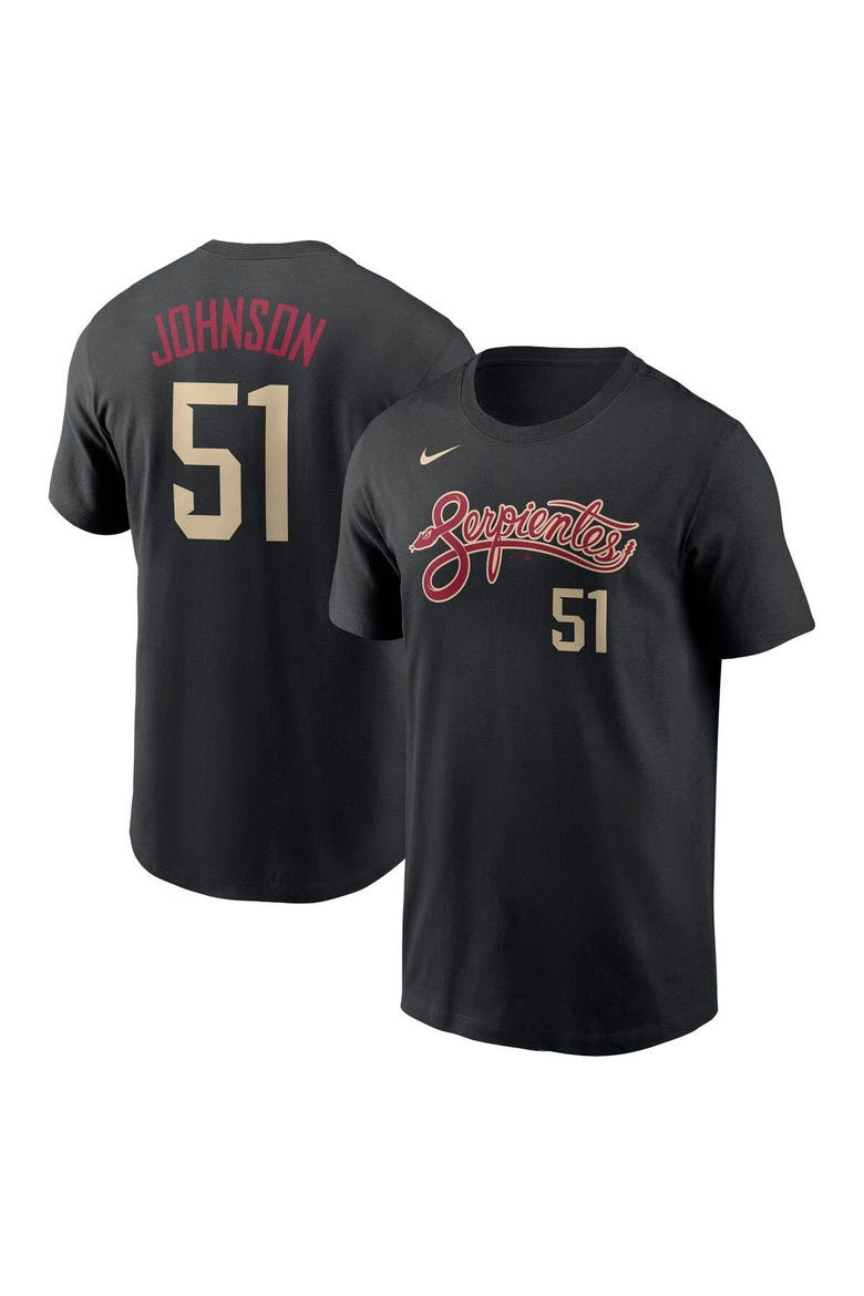 Men's Nike Randy Johnson Black Arizona Diamondbacks City Connect Name & Number T-Shirt, Main, color, Black