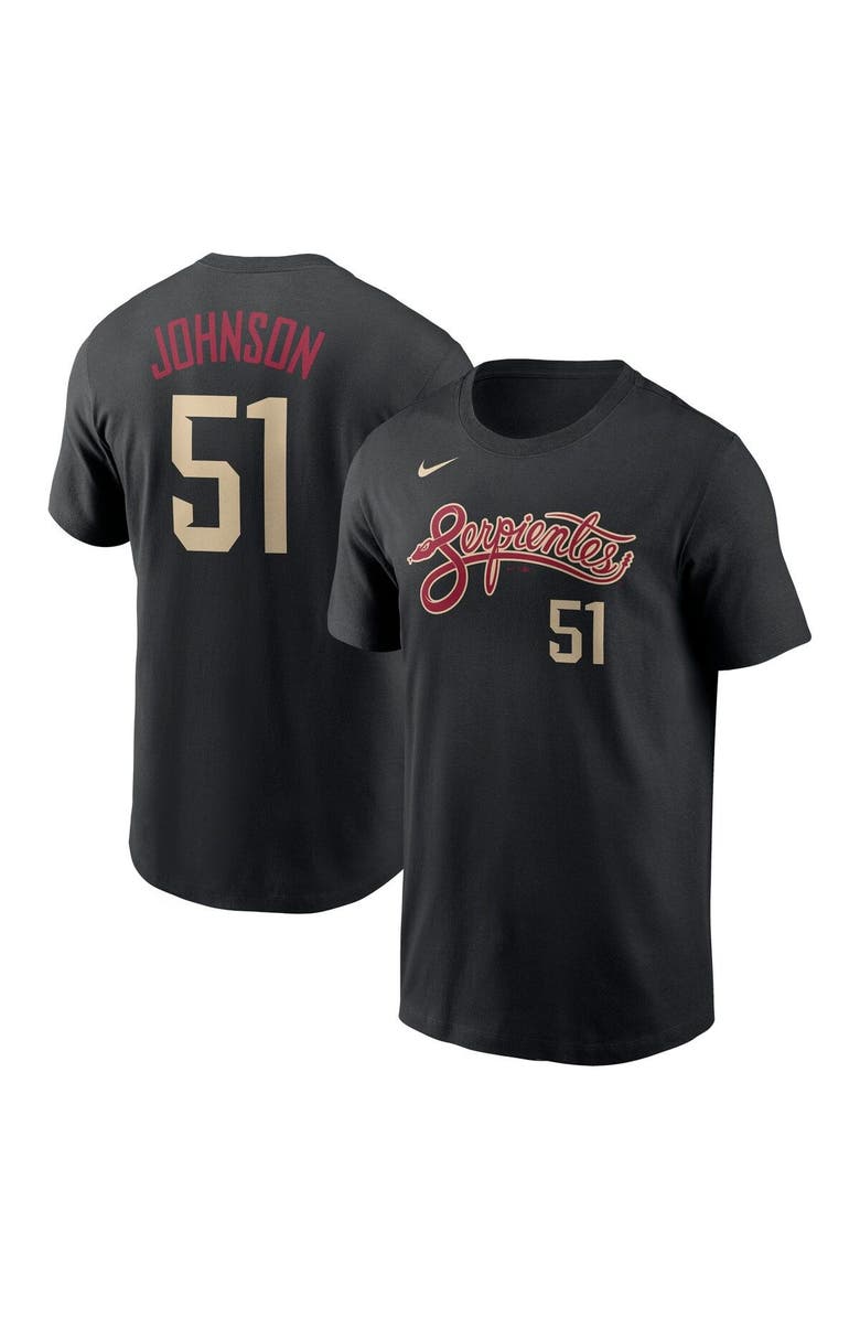 Nike Men's Nike Randy Johnson Black Arizona Diamondbacks City Connect Name & Number T-Shirt, Main, color, 