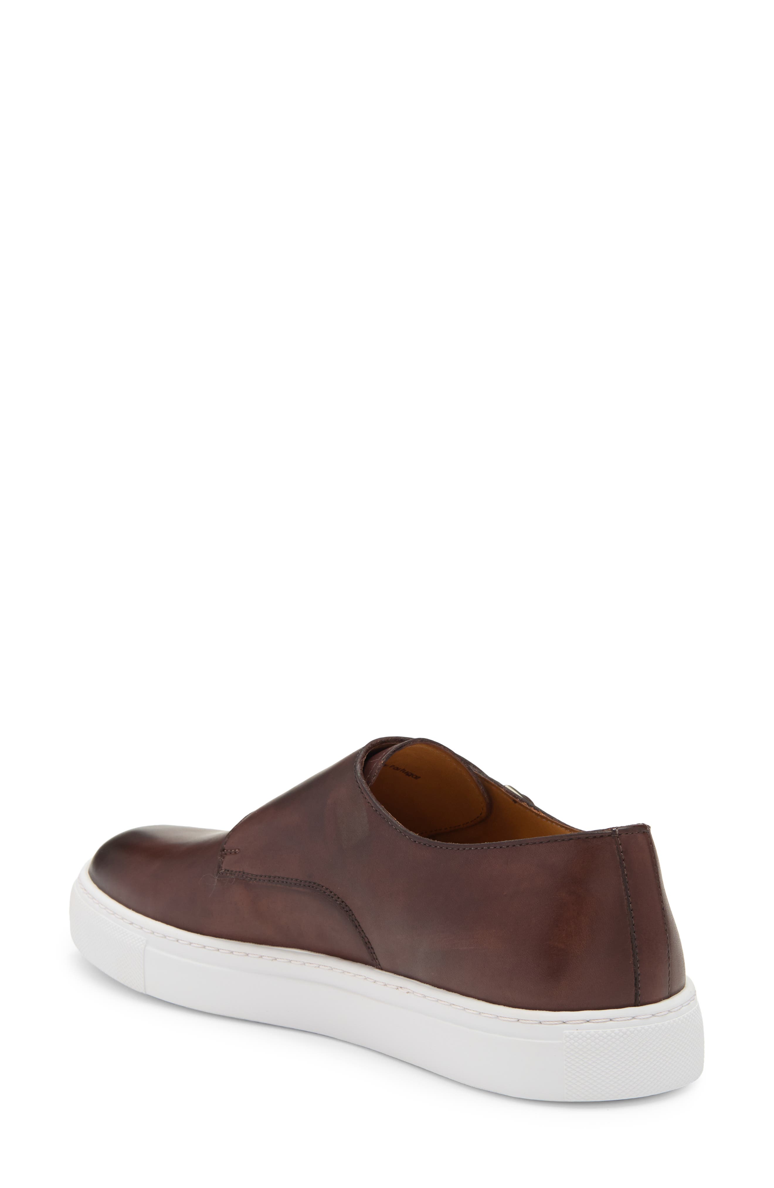 Nemes Monk Strap Sneaker, Alternate, color, BROWN