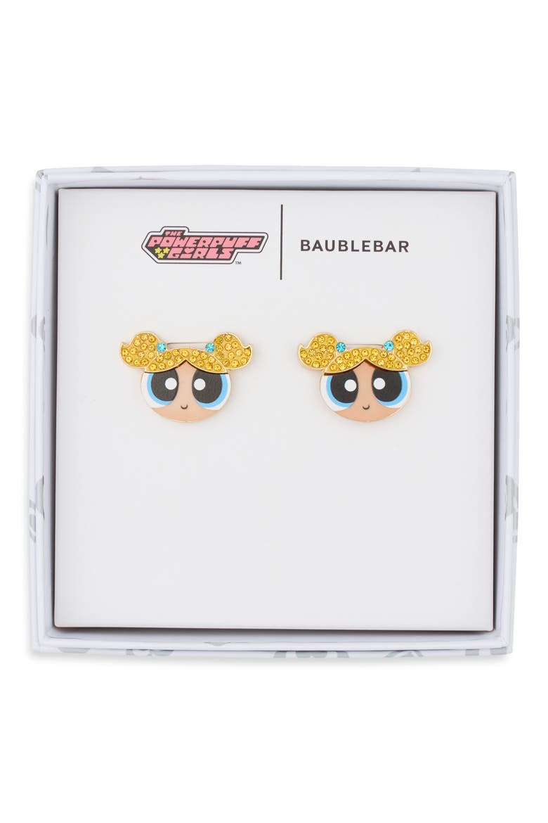 Powerpuff Girls Bubbles Stud Earrings, Main, color, MULTI