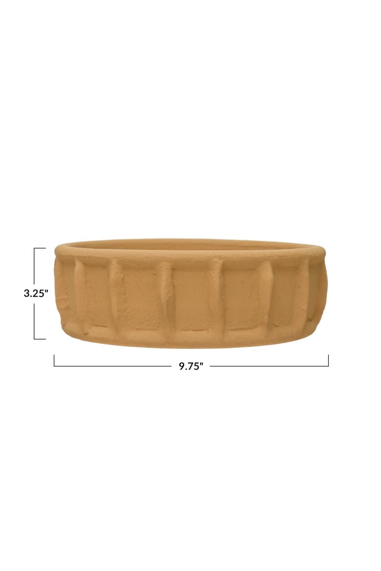Decorative Terra-cotta Bowl, Alternate, color, Brown