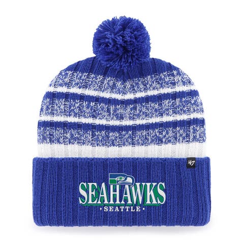 Men's '47  Royal Seattle Seahawks Region Cuffed Knit Hat with Pom