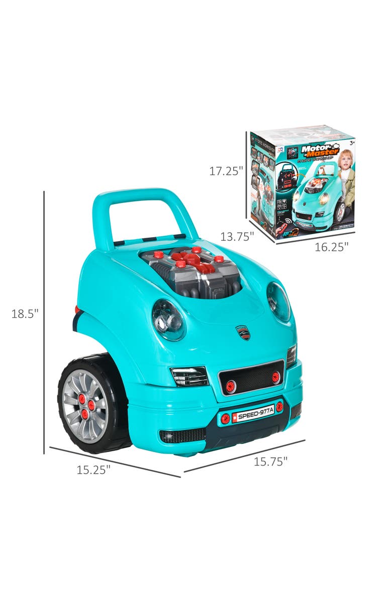 Mechanic Kids Truck Engine Toy Set, Alternate, color, Teal