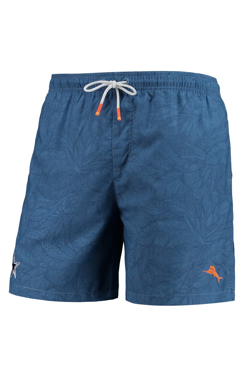 Tommy Bahama Men's Tommy Bahama Navy Dallas Cowboys Naples Layered Leaves Swim Trunks, Alternate, color, Navy