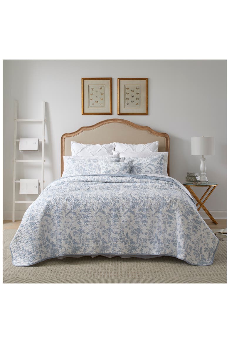 Ashfield 3-Piece Cotton Comforter & Sham Set, Main, color, SOFT BLUE