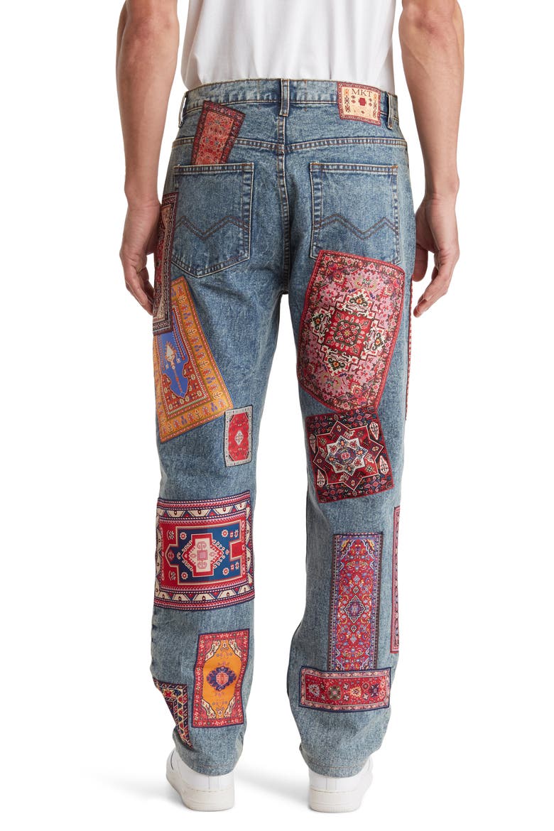 Rug Dealer Label Jeans, Alternate, color, BLUE DENIM