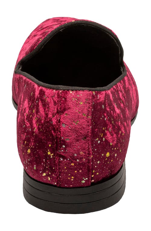 Stacy Adams Stellar Glitter Slip-on Loafer In Burgundy