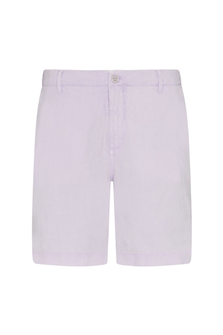 Men Mineral Dye Linen Bermuda Shorts, Main, color, Dawn Pink