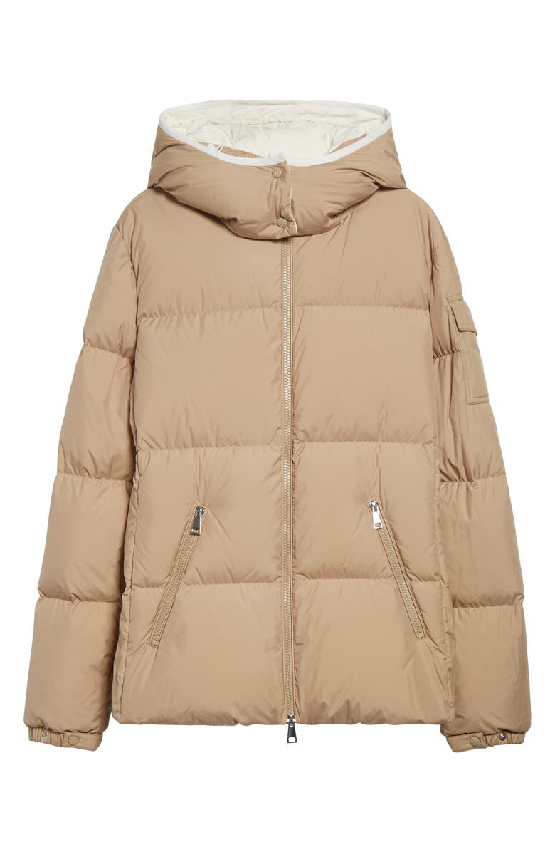 Moncler Fourmines Water Repellent Down Jacket, Alternate, color, Beige Sand