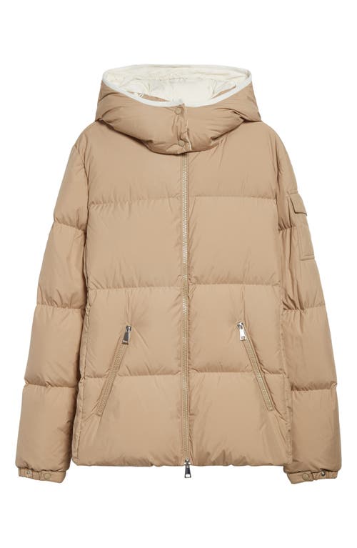 Moncler Fourmines Water Repellent Down Jacket In Brown