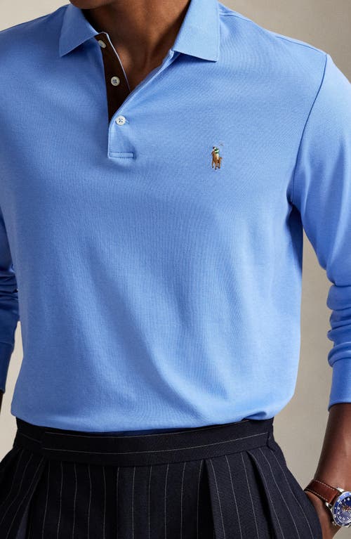 Polo Ralph Lauren Classic Fit Soft Cotton Long-sleeve Polo Shirt In Blue
