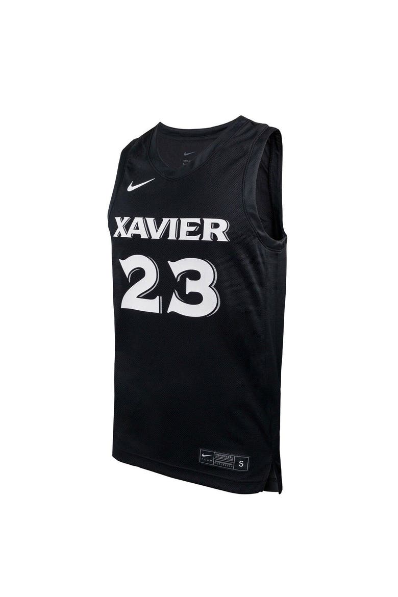 Men's Nike #23 Black Xavier Musketeers Replica Basketball Jersey, Alternate, color, Black