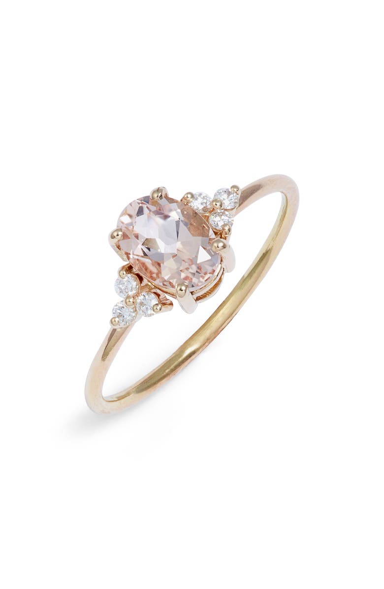 Poppy Finch Morganite & Diamond Ring, Main, color, 