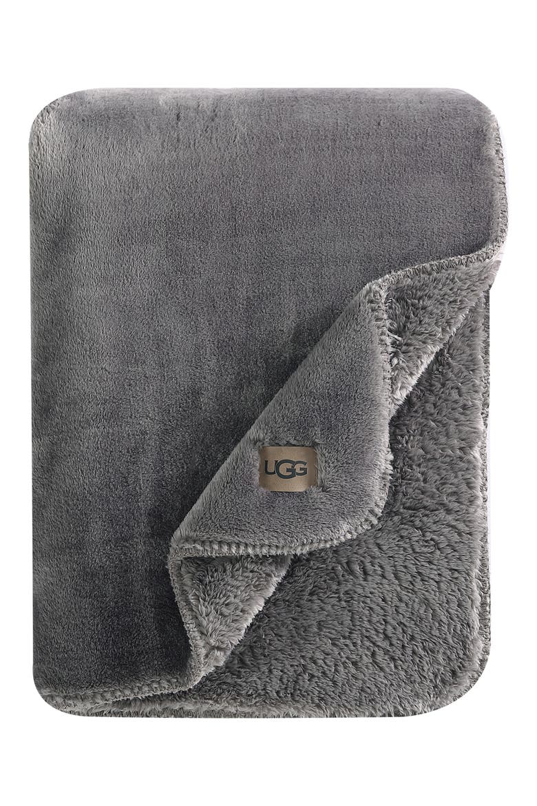 Whistler Throw Blanket (Nordstrom Exclusive), Main, color, CHARCOAL