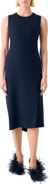 Akris Double Face Wool Flannel Sheath Dress