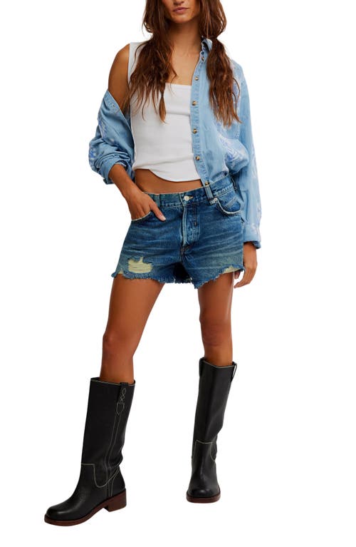 Shop Free People Now Or Never Denim Shorts In Sunsational