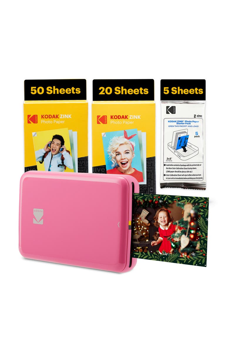 Step Printer Bundle + 75 Sheets, Main, color, Pink