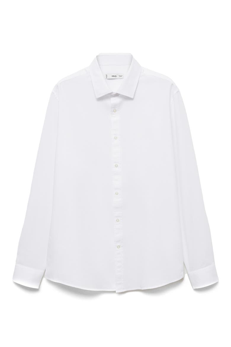 Slim Fit Cotton Button-Up Shirt, Alternate, color, WHITE