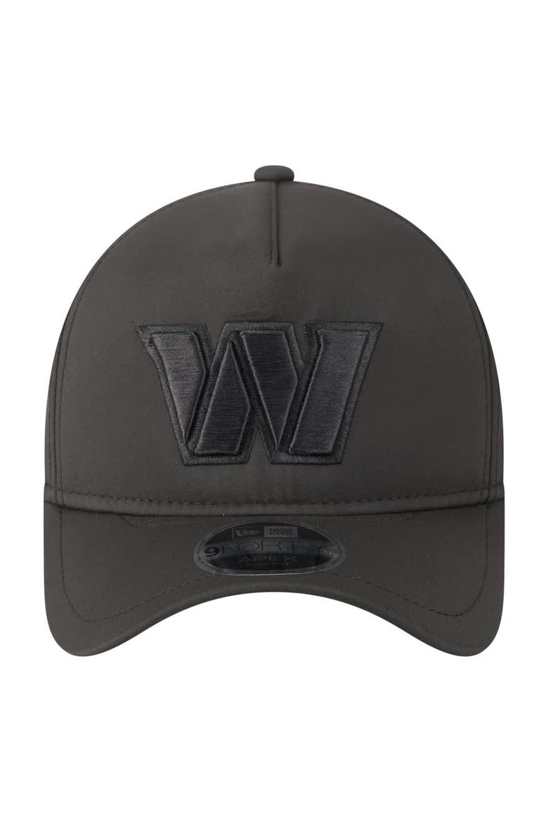 Men's New Era  Black Washington Commanders Apex 9FORTY Adjustable Hat, Alternate, color, Black