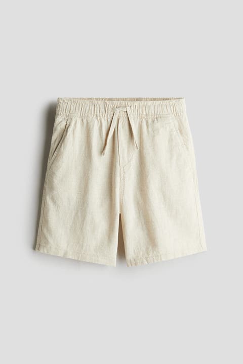 Linen-blend shorts