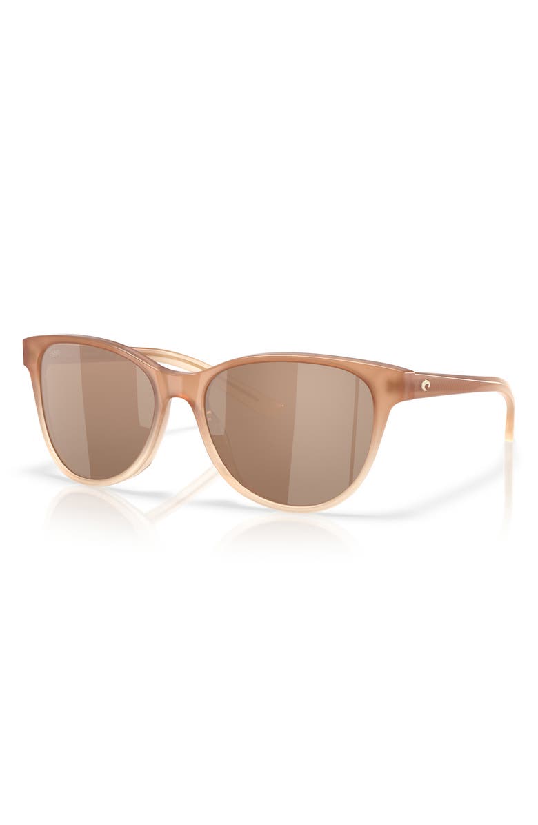 Costa Del Mar Catherine 57mm Polarized Phantos Sunglasses, Alternate, color, Sandbar/ Copper Silver 580G