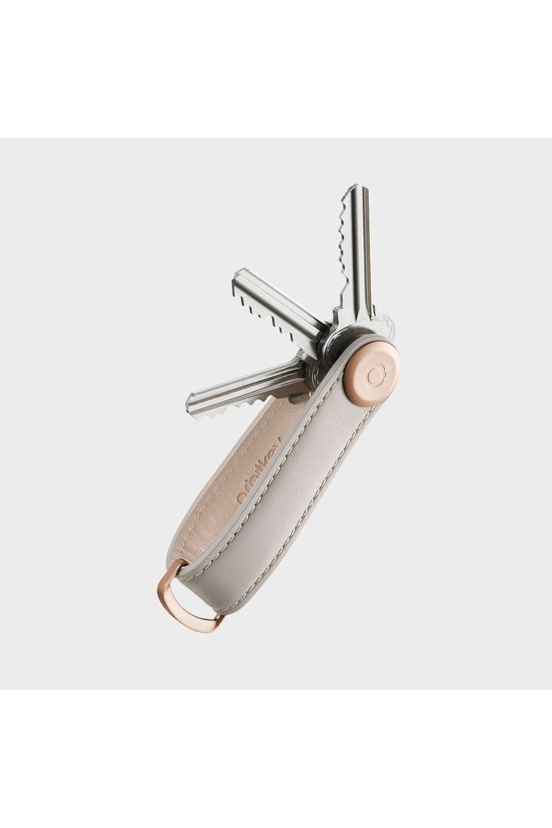 Leather Key Organiser, Main, color, Stone