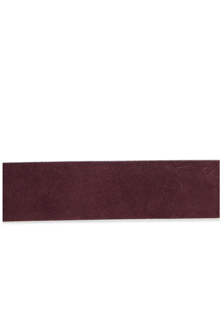 Hammered Buckle Suede Belt, Alternate, color, BURGUNDY