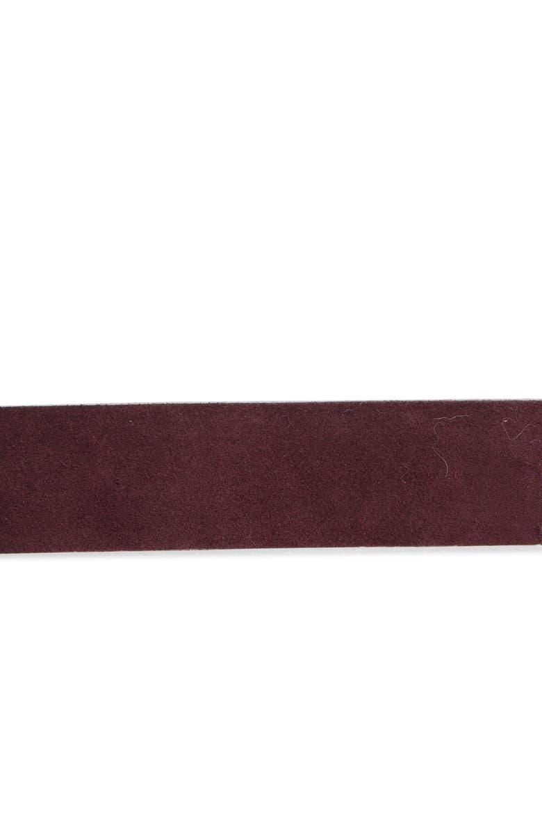L
AGENCE Hammered Buckle Suede Belt, Alternate, color, 
