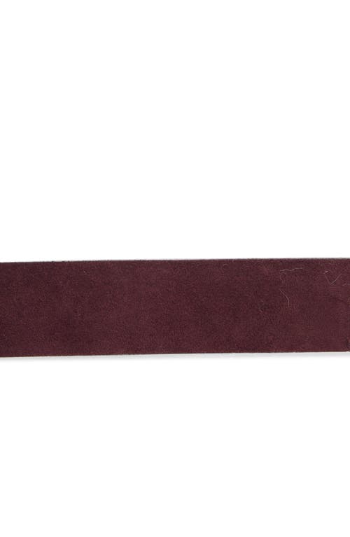 L Agence L'agence Hammered Buckle Suede Belt In Brown