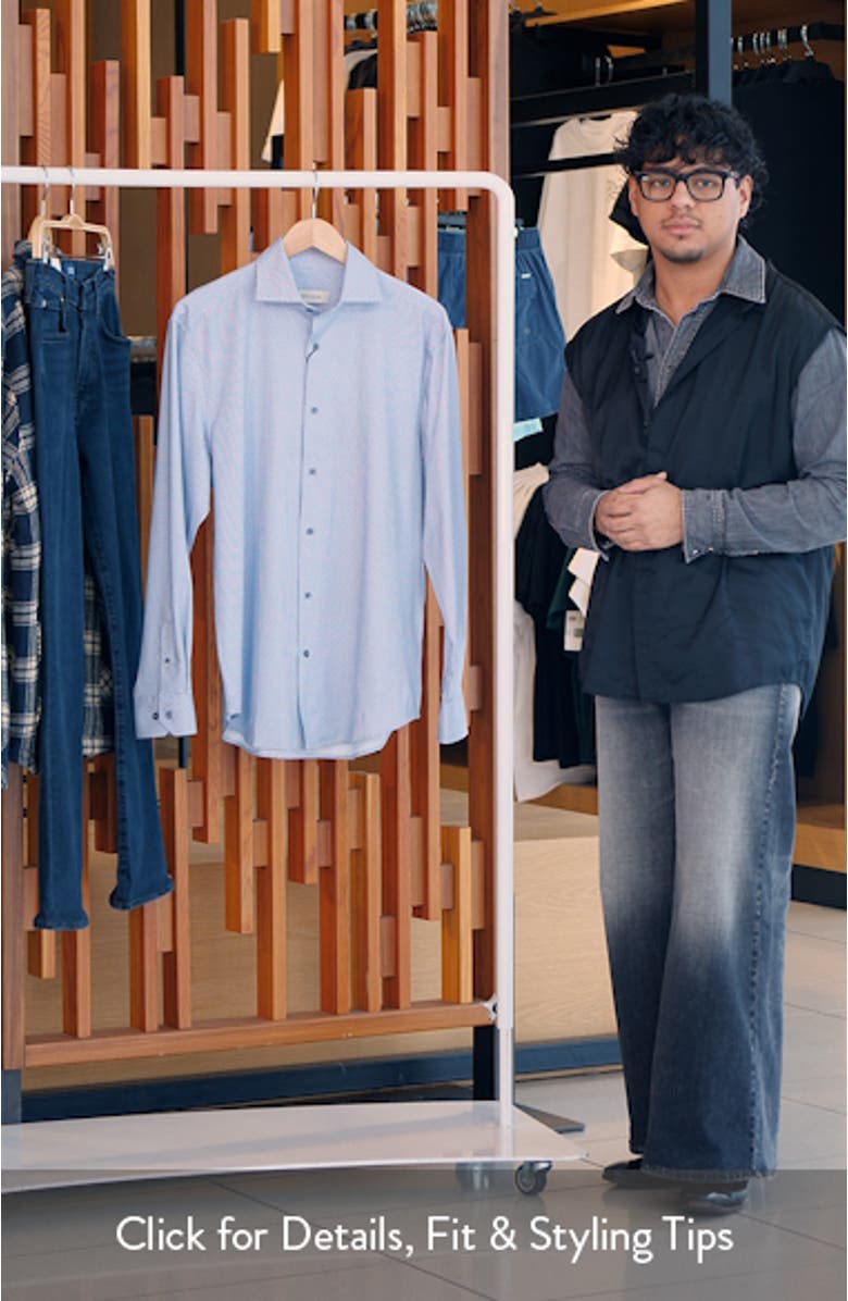 Devon OoohCotton<sup>®</sup> Geo Print Button-Up Shirt, sales video thumbnail