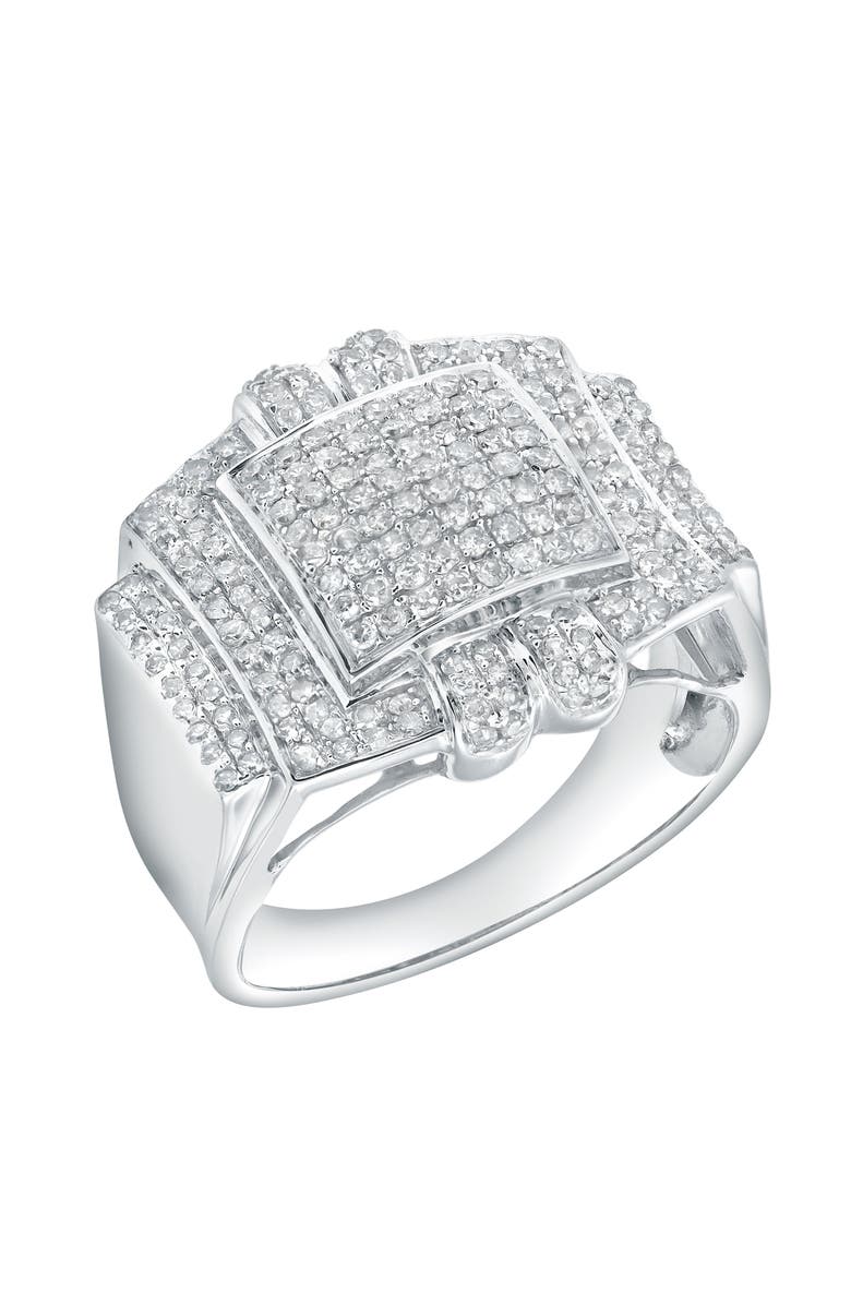 LuvMyJewelry Prestige  0.90 Cts Natural Diamond 14K Gold Ring, Alternate, color, 14K White Gold