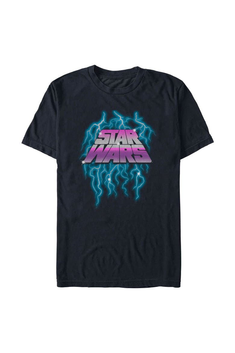 Men's Star Wars Lightning Logo Graphic T-Shirt, Alternate, color, Black