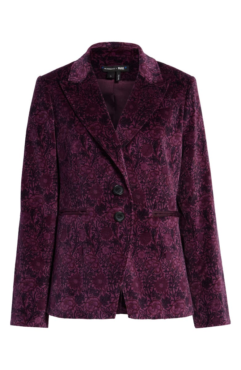PAIGE Chelsee Floral Velvet Blazer, Main, color, 
