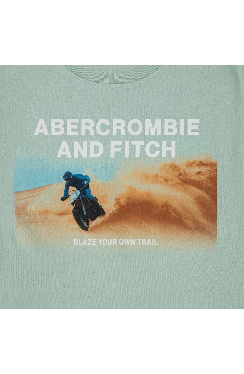 abercrombie kids Kids' Dune Biker Graphic T-Shirt, Alternate, color, Silt Green