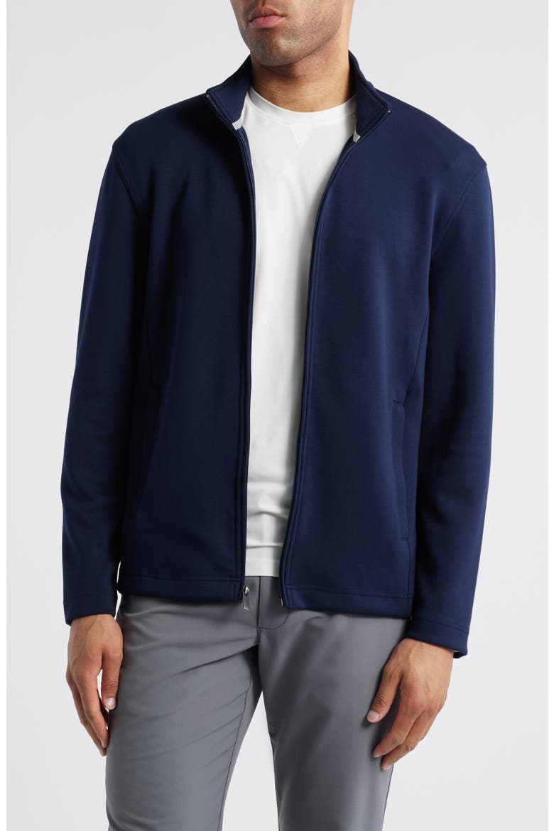 Zip-Up Sweatshirt, Main, color, NAVY