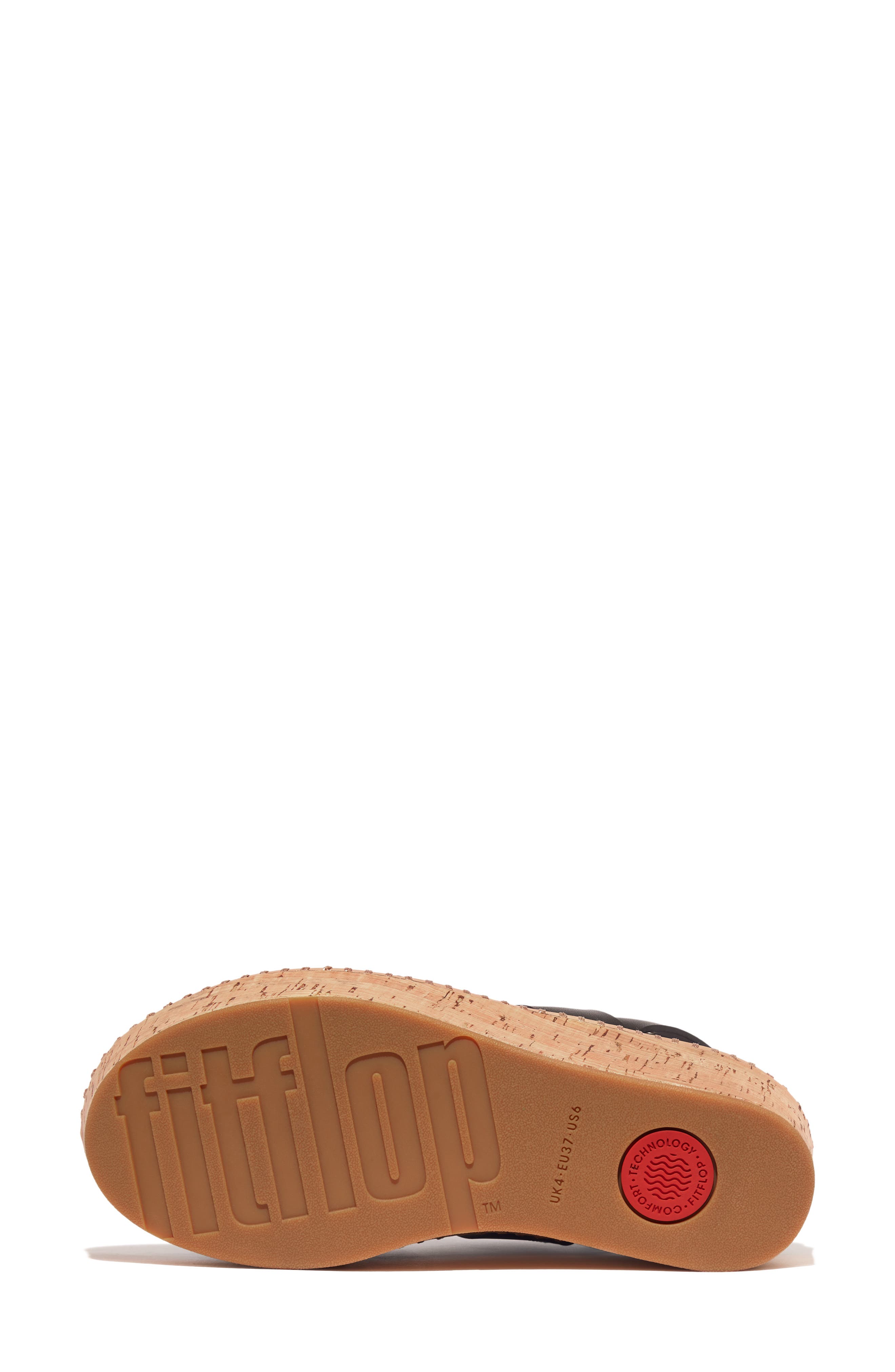 FitFlop Eloise Platform Wedge Cork Sandal, Alternate, color, Black