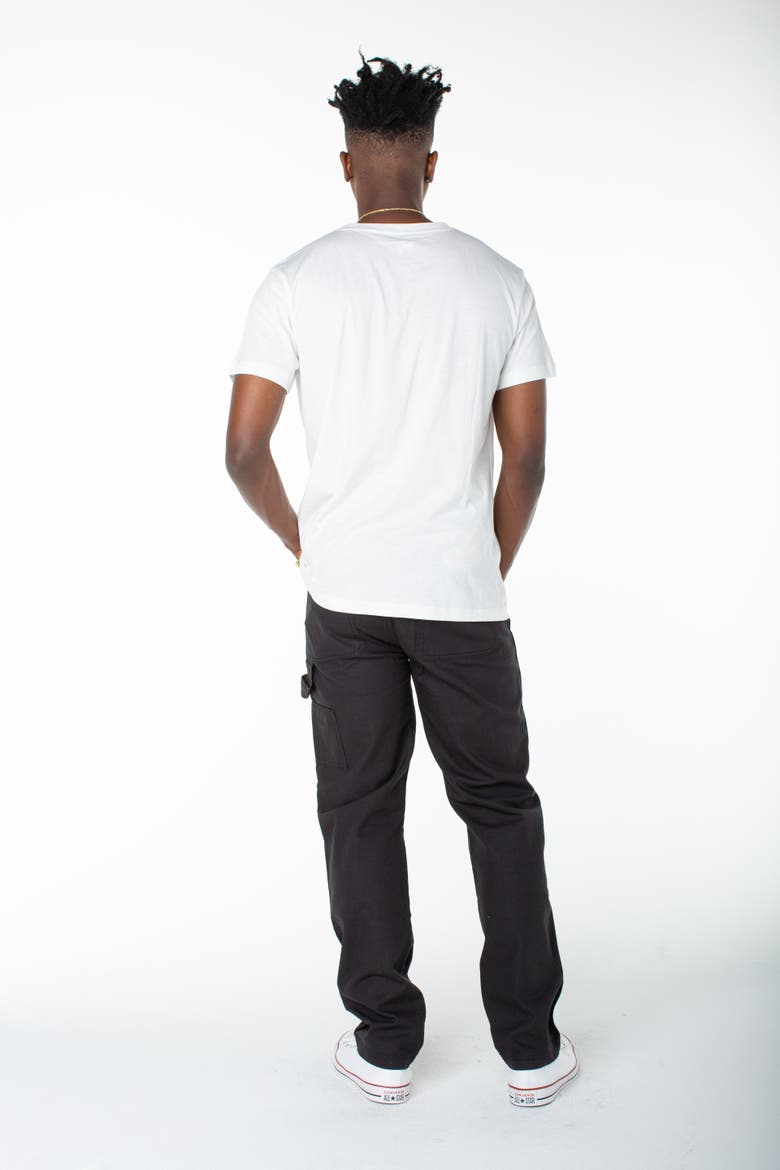 Double Front Straight Leg Carpenter Pants, Alternate, color, BLACK SOOT