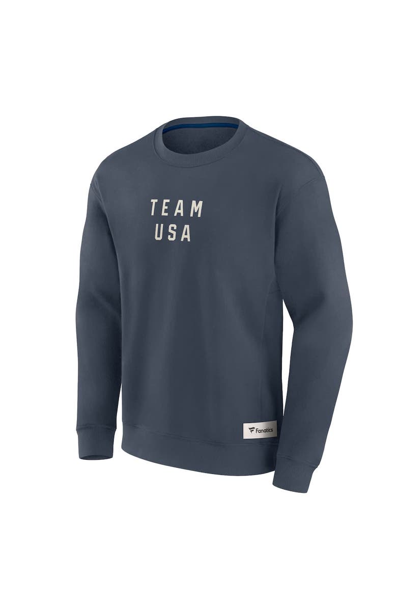 FANATICS Men's Fanatics  Navy Team USA Elements Fleece Pullover Sweatshirt, Alternate, color, Navy