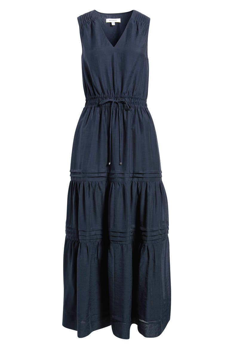 Pleated Maxi Dress, Alternate, color, MEDIEVAL BLUE