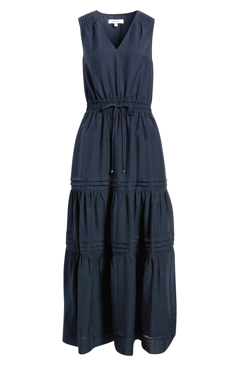 Bernardo Pleated Maxi Dress, Alternate, color, Medieval Blue