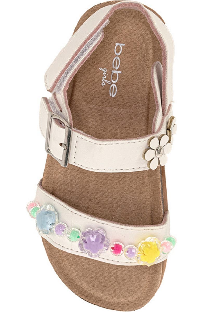 bebe Beaded Daisy Sandal, Alternate, color, White