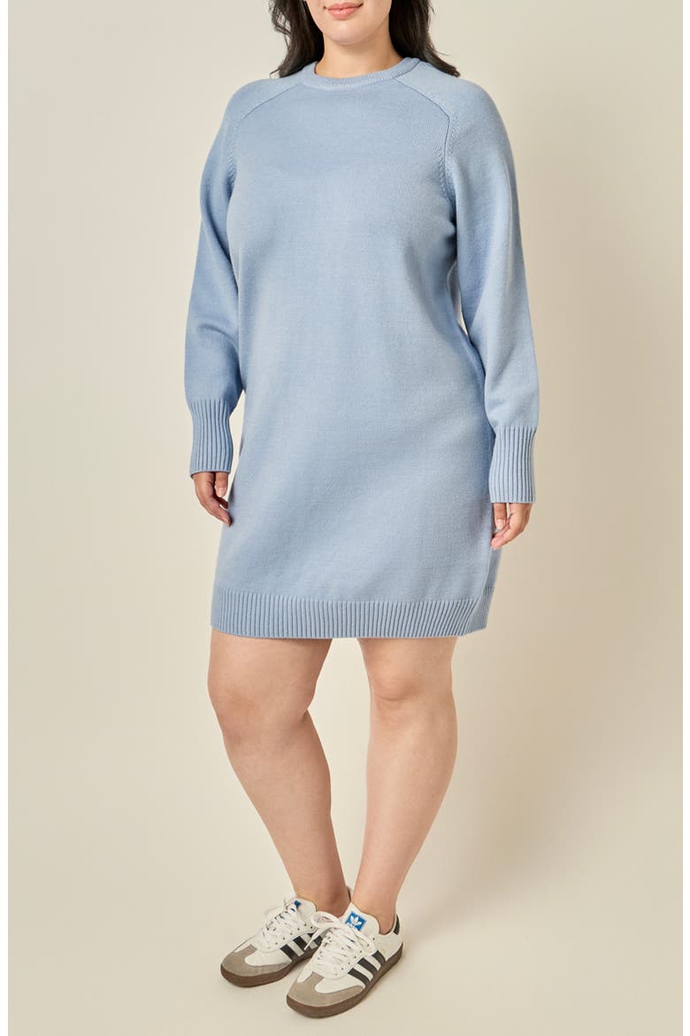 Knit Minidress, Alternate, color, SLATE BLUE