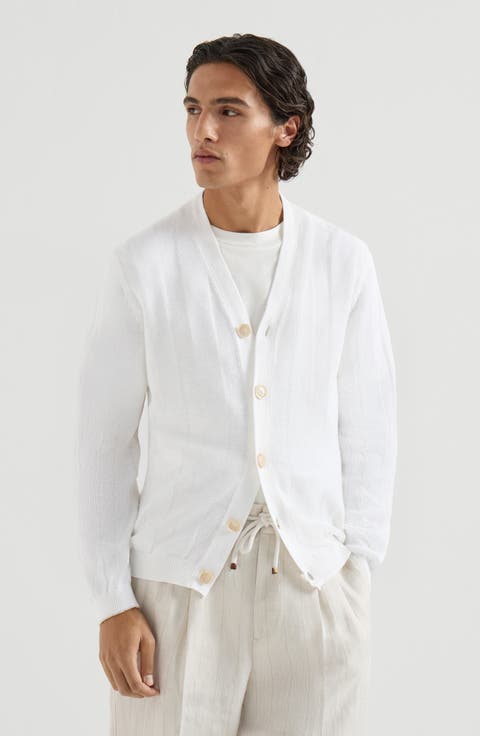 Linen and cotton cardigan