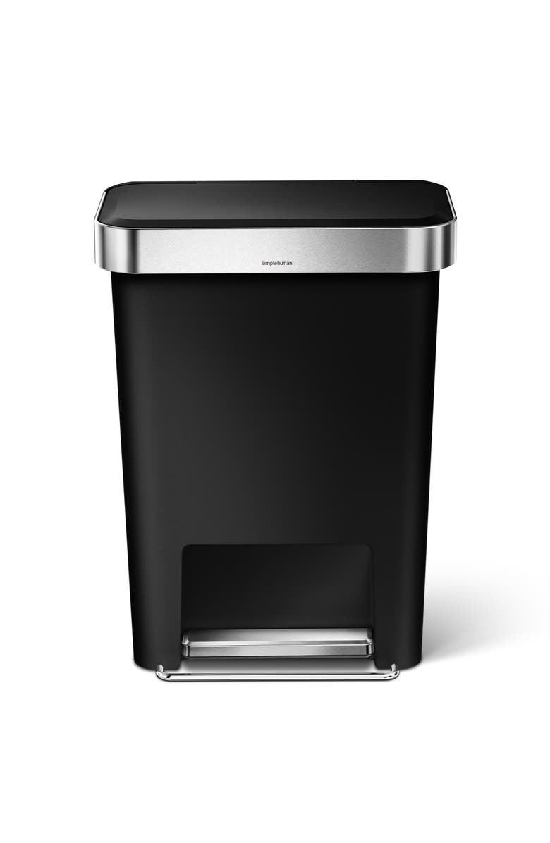 simplehuman 45L Soft Close Step Trash Can, Main, color,