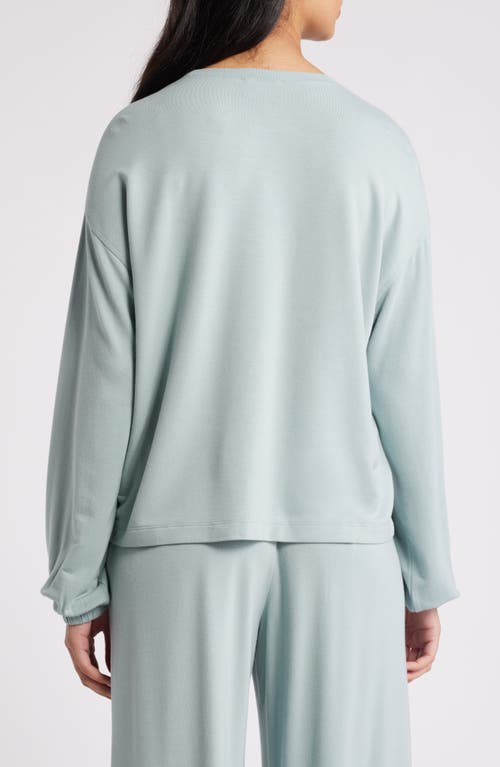 Open Edit Crewneck Lounge Top In Teal Pond