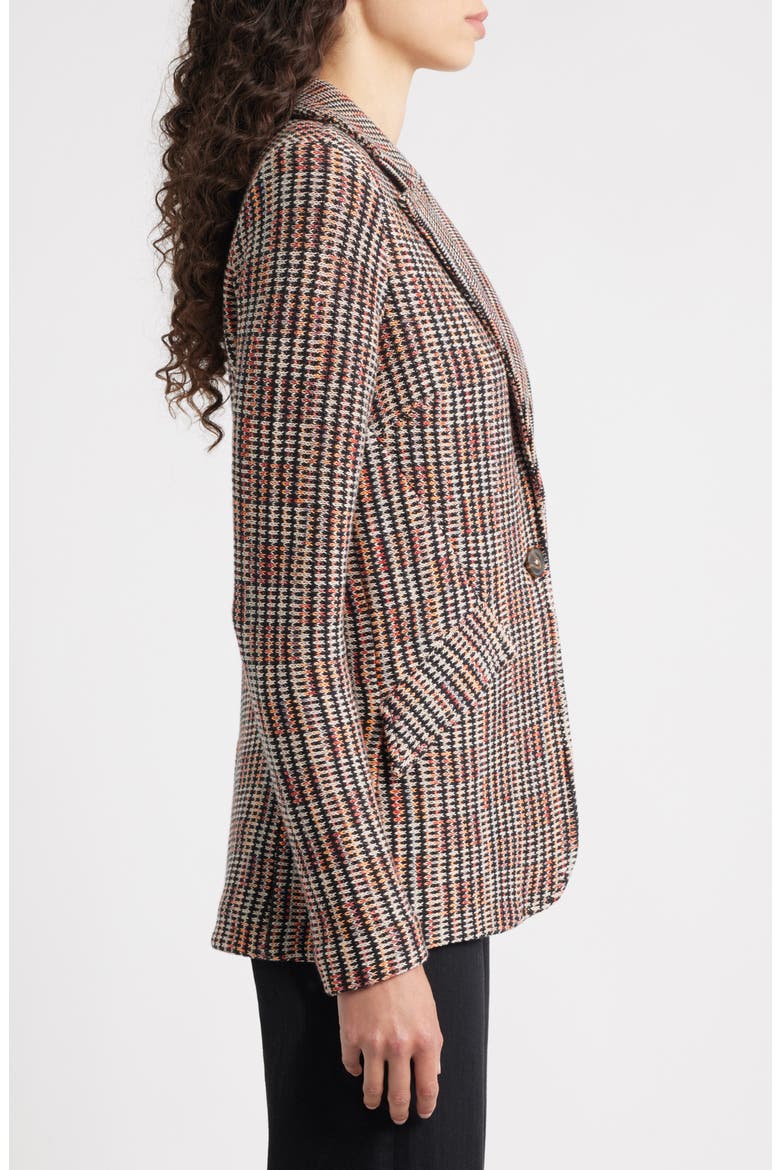 Plaid Femme Contour Knit Jacket, Alternate, color, PINK MULTI