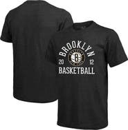 Majestic Threads Men's Majestic Threads Heathered Black Brooklyn Nets Ball Hog Tri-Blend T-Shirt