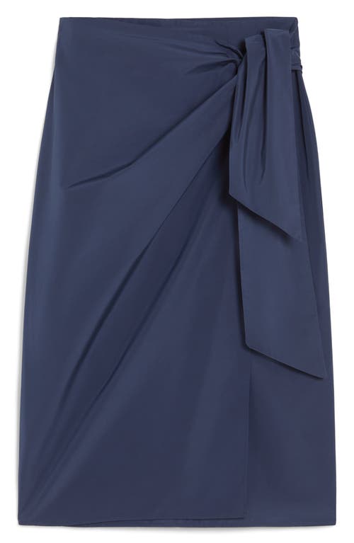 Weekend Max Mara Narsete Faux Wrap Skirt In Navy